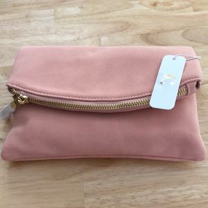 Brand new rose colored clutch
